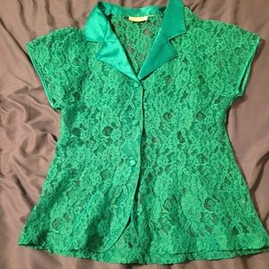 Victoria secret vintage gold label lounge lacr top